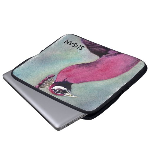 GORGEOUS PINK PEACOCK LAPTOPSCHUTZHÜLLE (Vorne Knopf)