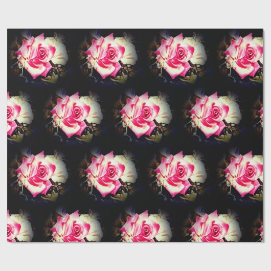Gorgeous Pink Rose Geschenkpapier (Flach)
