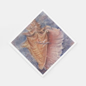 GORGEOUS PINK SEE CONCH MONOGRAM PARTY SERVIETTE (Ecke)