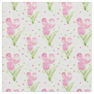 Gorgeous Pink Tulips Stoff