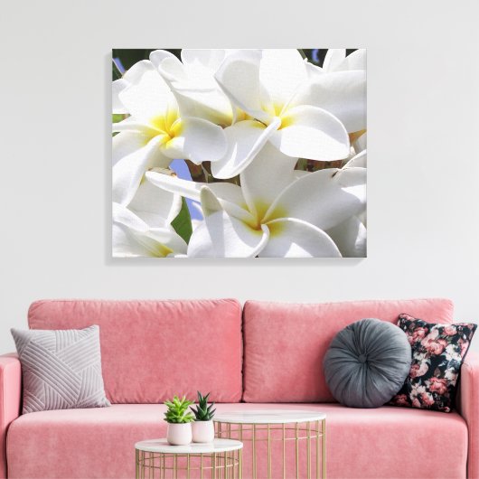 Gorgeous Plumeria Wrapped Canvas Leinwanddruck (Insitu (Wohnzimmer))