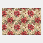 Gorgeous Poinsettia Weihnachtskoordination Geschenkpapier Set (Vorderseite 3)