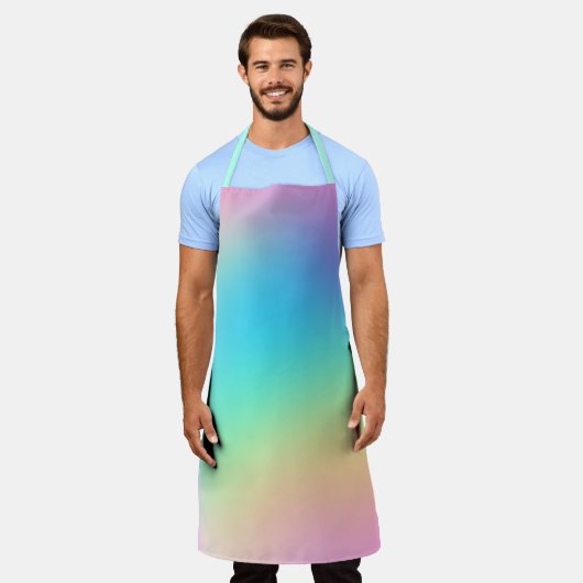 Gorgeous Prismatic Pastel Rainbow Gradient Schürze (Getragen)
