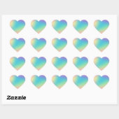 Gorgeous Rainbow Gradient Herz-Aufkleber (Blatt)
