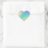 Gorgeous Rainbow Gradient Herz-Aufkleber (Tasche)
