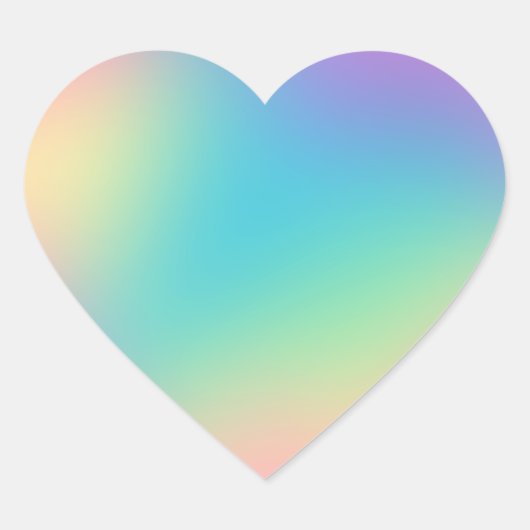 Gorgeous Rainbow Gradient Herz-Aufkleber (Vorderseite)