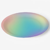 Gorgeous Rainbow Gradient Pappteller (Schrägansicht)