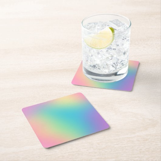Gorgeous Rainbow Gradient Rechteckiger Pappuntersetzer (Vor Ort)