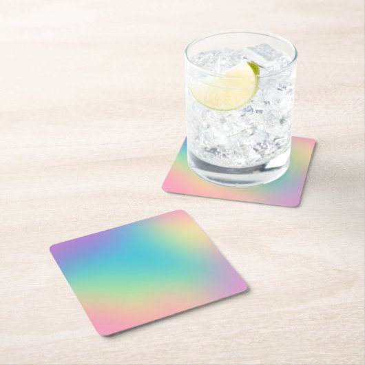 Gorgeous Rainbow Gradient Rechteckiger Pappuntersetzer (Vor Ort)