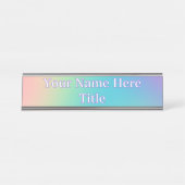 Gorgeous Rainbow Gradient Schreibtischnamensplakette (Vorderseite )