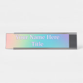 Gorgeous Rainbow Gradient Schreibtischnamensplakette (Vorderseite )