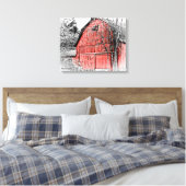 Gorgeous Red Barn Leinwanddruck (Insitu (Schlafzimmer))