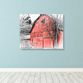 Gorgeous Red Barn Leinwanddruck (Insitu (Holzboden))