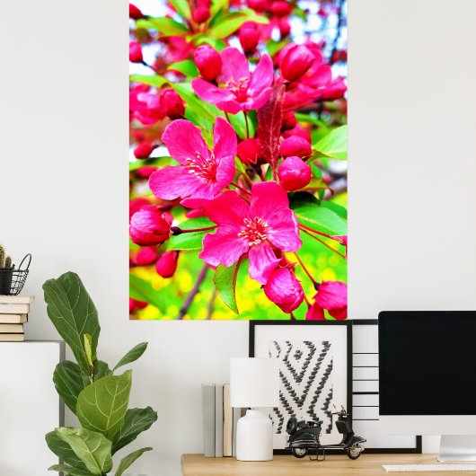 Gorgeous Red Barron Crabapple Foto Poster (Heimbüro)