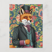 Gorgeous Red Fox in einem Anzug Postkarte (Vorderseite)