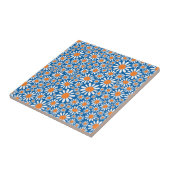 Gorgeous Retro Daisy Pattern Fliese (Seite)