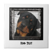 Gorgeous Rottweiler Dog personalisiert Fliese (Vorderseite)