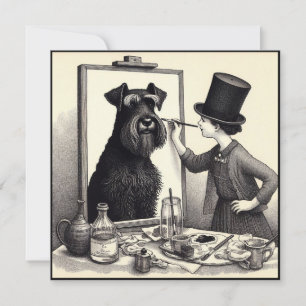 Gorgeous Schnauzer Picture Notecard Mitteilungskarte