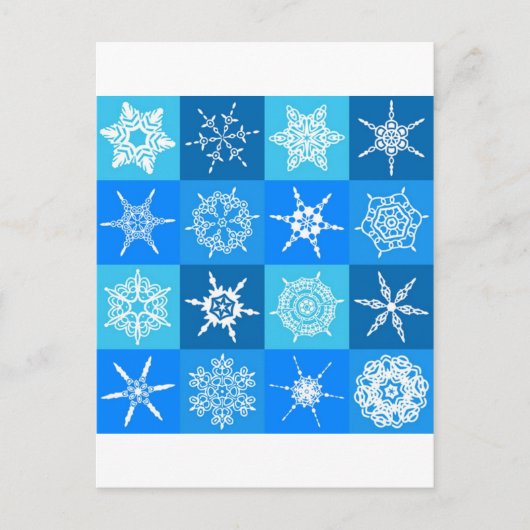 GORGEOUS SNOWFLAKES POSTKARTE (Vorderseite)
