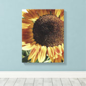 Gorgeous Sonnenblume | Foto von Cherie | Floral Leinwanddruck (Insitu (Holzboden))
