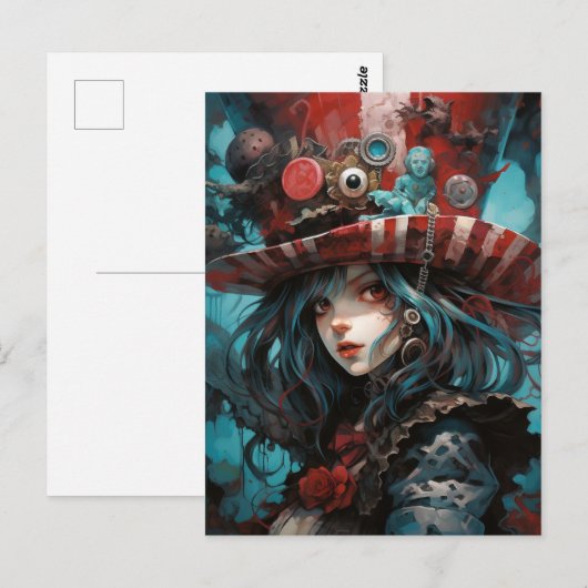 Gorgeous Steampunk Alice Postkarte (Vorne/Hinten)
