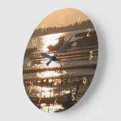 Gorgeous Sunset Round Clock Große Wanduhr (Winkel)