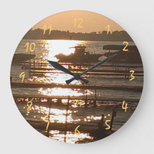 Gorgeous Sunset Round Clock Große Wanduhr
