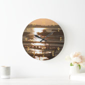 Gorgeous Sunset Round Clock Große Wanduhr (Zuhause)