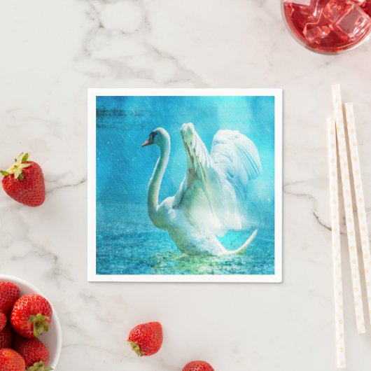 Gorgeous Swan Paper Napkins Serviette (Beispiel)