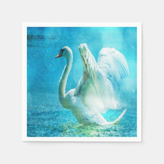 Gorgeous Swan Paper Napkins Serviette (Vorderseite)