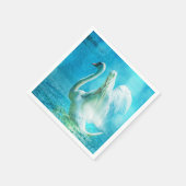 Gorgeous Swan Paper Napkins Serviette (Ecke)