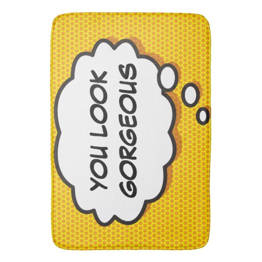 GORGEOUS Think Bubble Fun Comic Book Badematte (Vorderseite Vertikal)