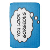 GORGEOUS Think Bubble Fun Comic Book Badematte (Vorderseite Vertikal)