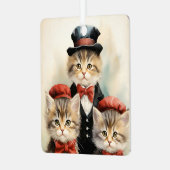 Gorgeous Three Kitten Family Christmas Ornament Aus Metall (Vorderseite links)