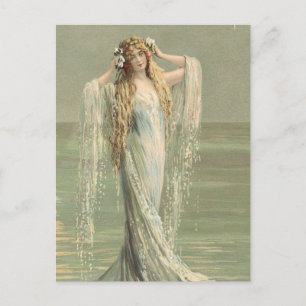 Gorgeous Vintage Meeresgöttin Postkarte