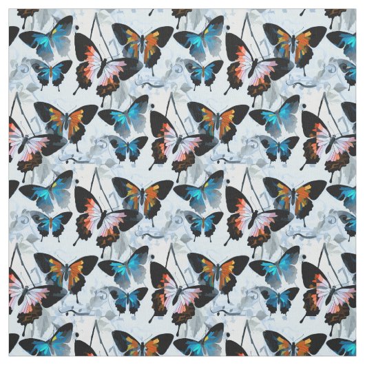 Gorgeous Watercolor Morpho Butterfly Artwork Stoff (Muster)