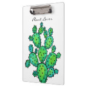 Gorgeous Watercolor Prickly Cactus Klemmbrett (Links)