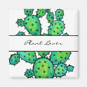 Gorgeous Watercolor Prickly Cactus Magnet (Vorne)