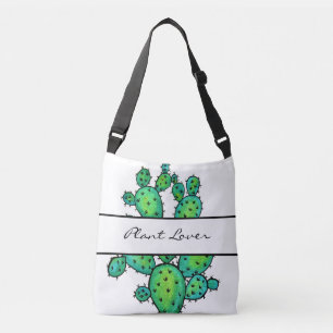 Gorgeous Watercolor Prickly Cactus Tragetaschen Mit Langen Trägern
