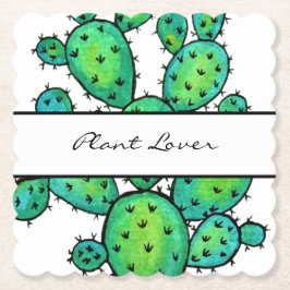 Gorgeous Watercolor Prickly Cactus Untersetzer