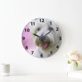 Gorgeous Westie Face Große Wanduhr (Zuhause)
