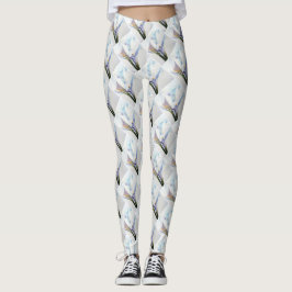 GORGEOUS WHITE CALLA LILILILIRAL LEGGINGS