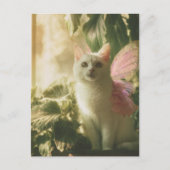 Gorgeous White Cat Fairy Postkarte (Vorderseite)