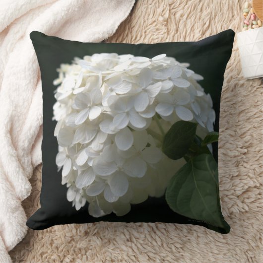 Gorgeous White Hydrangea Blumenwirbel Kissen (Decke)