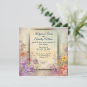 Gorgeous Wild Blume Elegante Hochzeit Einladung (Stehend Vorderseite)