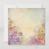 Gorgeous Wild Blume Elegante Hochzeit Einladung (Rückseite)