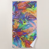 Gorgeous wild colorful surreal art strandtuch (Vorderseite)