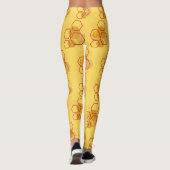 Gorgeous Yellow Mustard Honeycomb Muster Leggings (Rückseite)