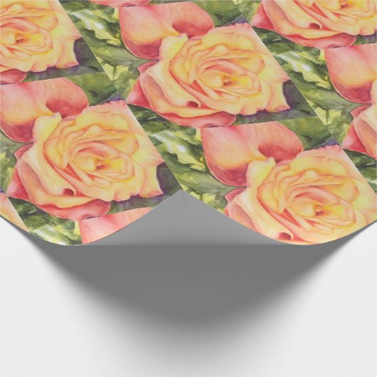 Gorgeous Yellow Rose Geschenkpapier (Ecke)