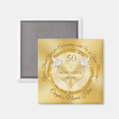 Gorgeous yet Cheap 50th Anniversary Party Favors Magnet (Vorderseite/Rückseite)
